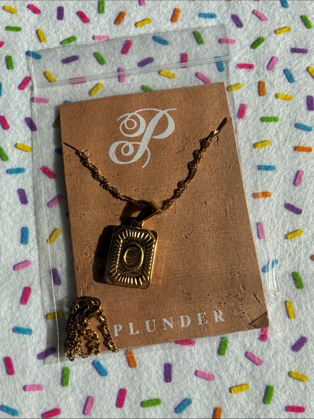 Plunder Gold Initial Necklace